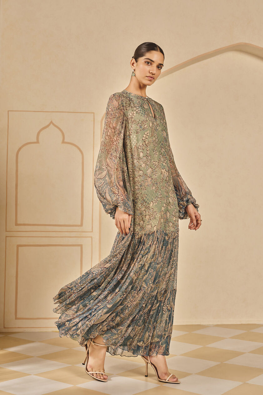 Sylva Printed Kaftan - Powder Blue, Powder Blue, image 2